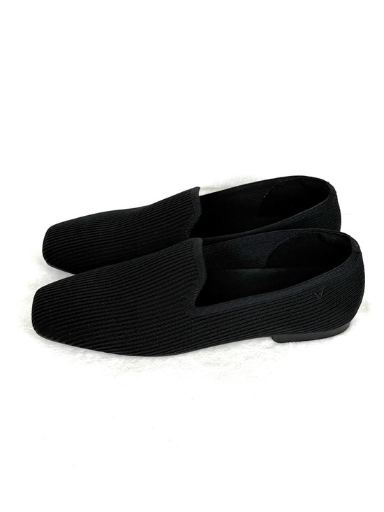Vivaia Shoes - VIVAIA Knit Slip-On Flats Black Square Toe Comfort EU 41.5 ( US 7.5 )